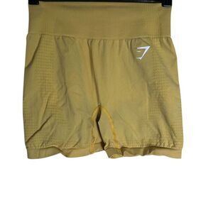Gymshark Women's Vital Seamless 2.0 Shorts XS Yellow High-Waisted Activewear